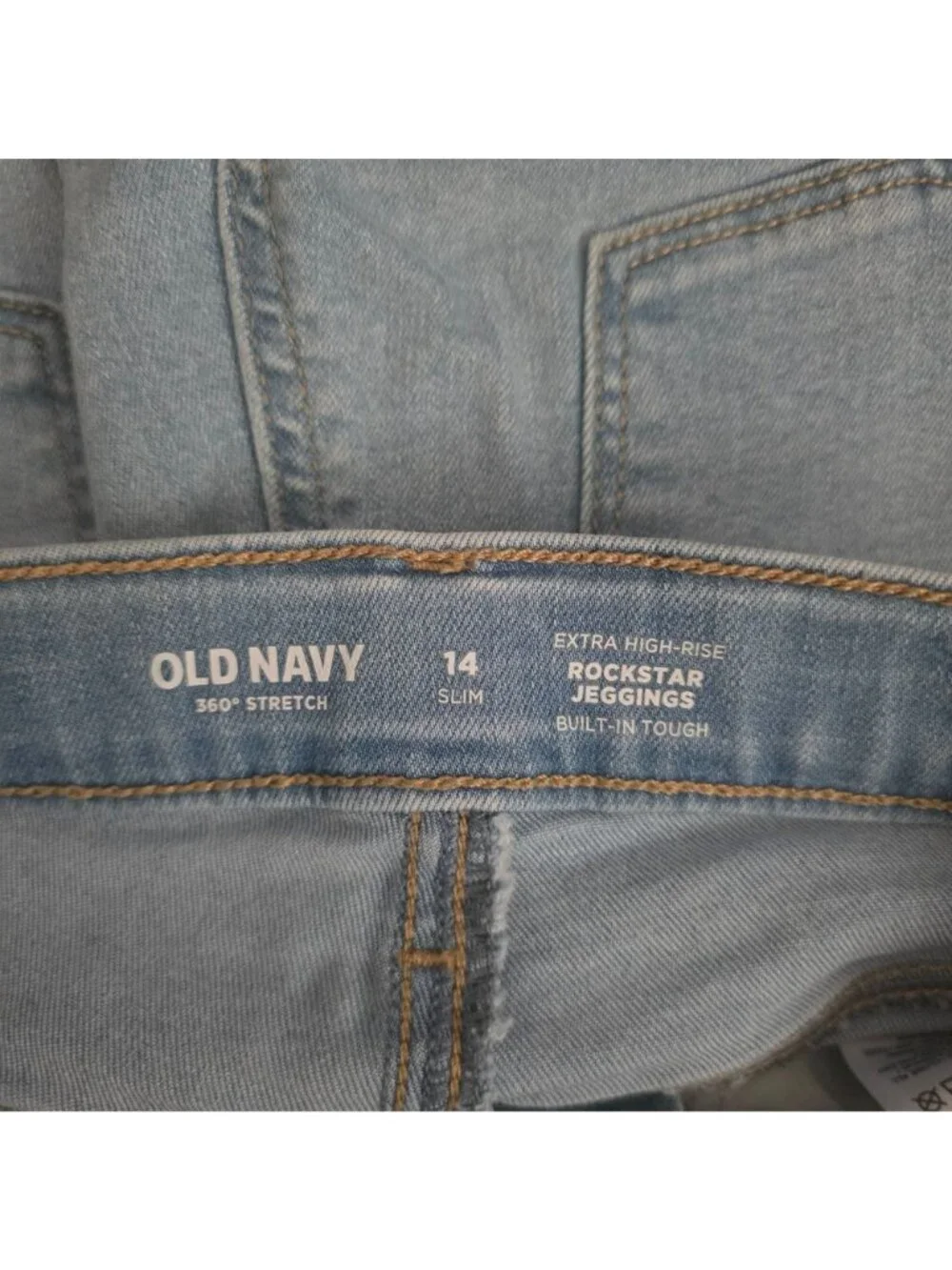 Old Navy 360° Stretch Extra High-Rise Rockstar Distressed Shorts Girls 14 Slim